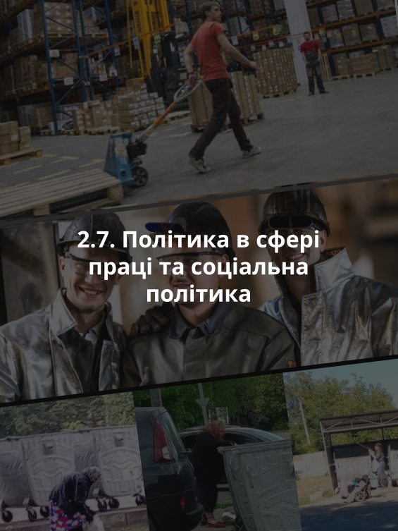 2.7. Політика в сфері праці та соціальна політика